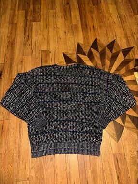 Vintage colours by Alexander Julian striped knit sweater Large